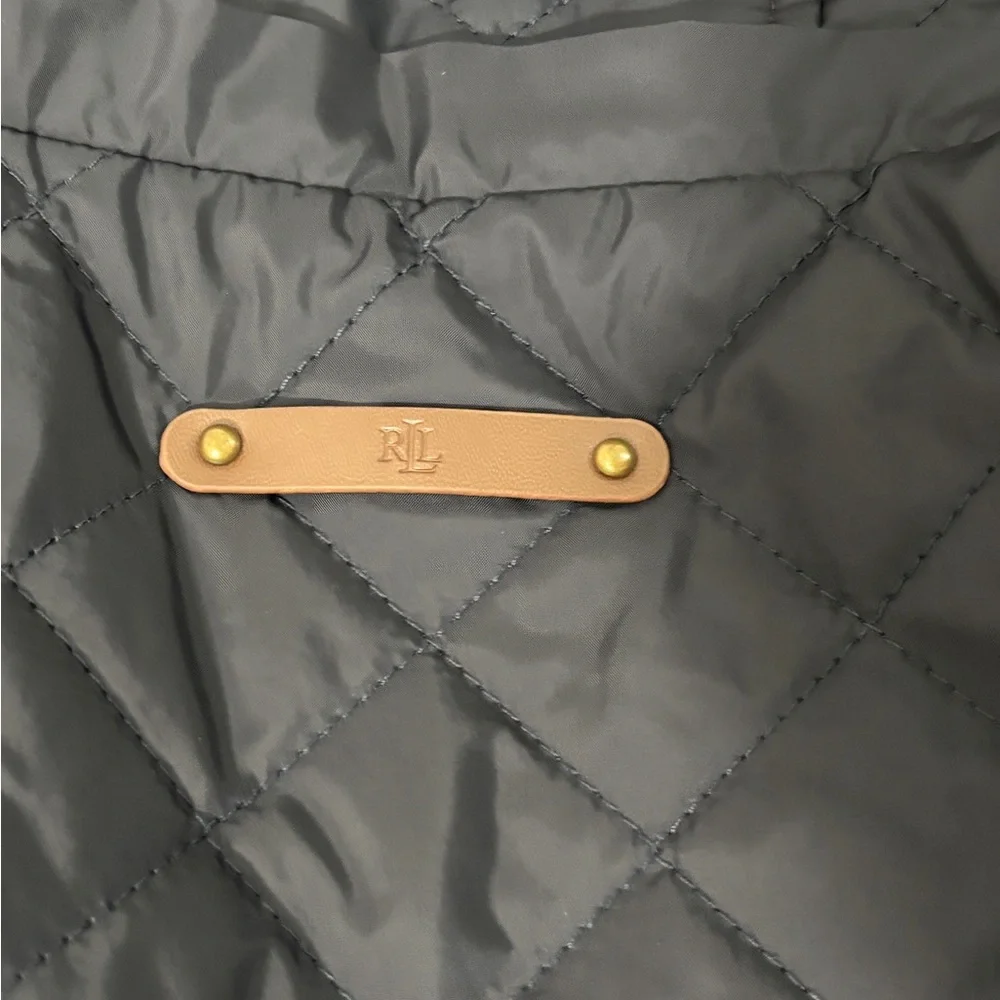 Polo Ralph Lauren Black Quilted Jacket with Brown Details-women’s - Picture 13 of 13